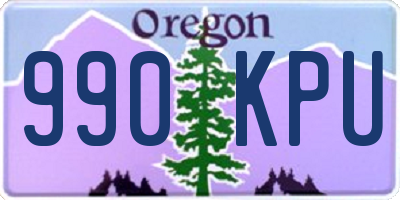 OR license plate 990KPU