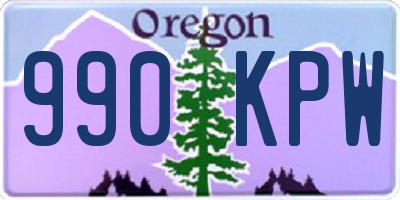 OR license plate 990KPW