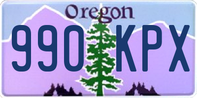 OR license plate 990KPX