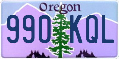 OR license plate 990KQL