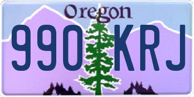 OR license plate 990KRJ