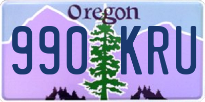 OR license plate 990KRU