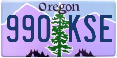 OR license plate 990KSE