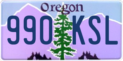 OR license plate 990KSL