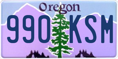 OR license plate 990KSM