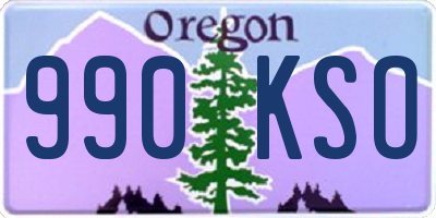 OR license plate 990KSO