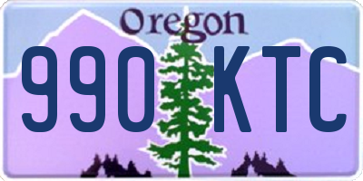 OR license plate 990KTC