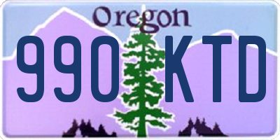 OR license plate 990KTD