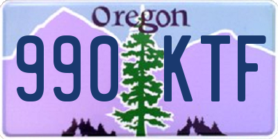OR license plate 990KTF