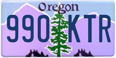 OR license plate 990KTR