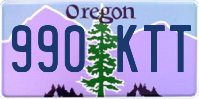 OR license plate 990KTT