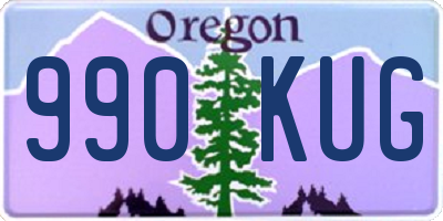 OR license plate 990KUG