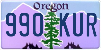 OR license plate 990KUR