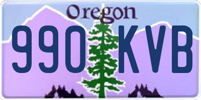 OR license plate 990KVB