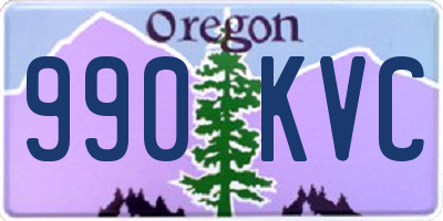 OR license plate 990KVC