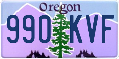 OR license plate 990KVF