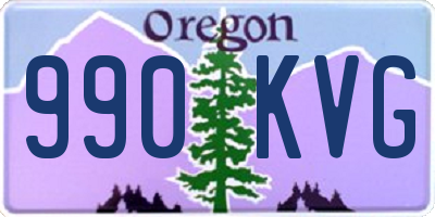 OR license plate 990KVG