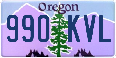 OR license plate 990KVL