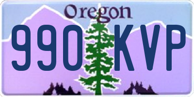 OR license plate 990KVP