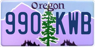 OR license plate 990KWB