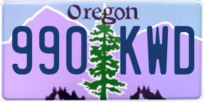 OR license plate 990KWD