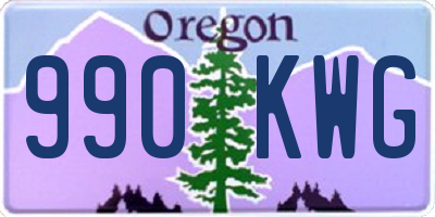 OR license plate 990KWG