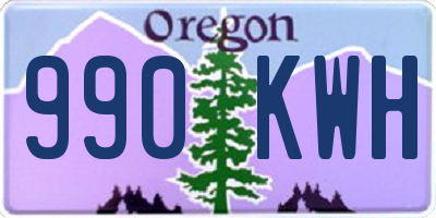 OR license plate 990KWH