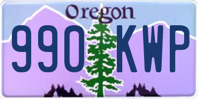 OR license plate 990KWP