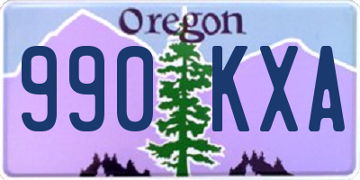 OR license plate 990KXA