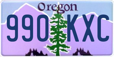 OR license plate 990KXC