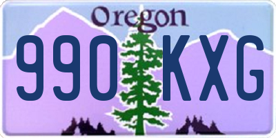 OR license plate 990KXG
