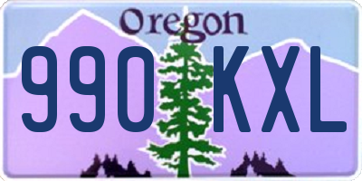 OR license plate 990KXL