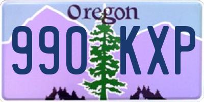 OR license plate 990KXP