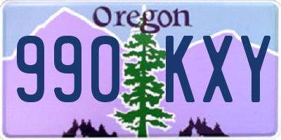 OR license plate 990KXY