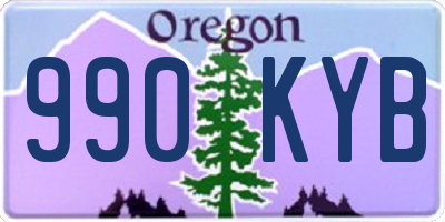 OR license plate 990KYB