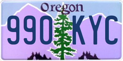 OR license plate 990KYC