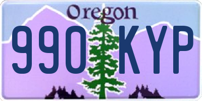 OR license plate 990KYP