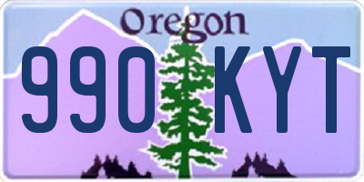 OR license plate 990KYT