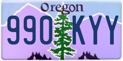 OR license plate 990KYY