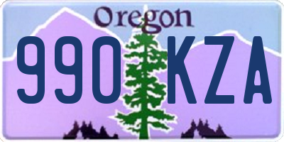 OR license plate 990KZA