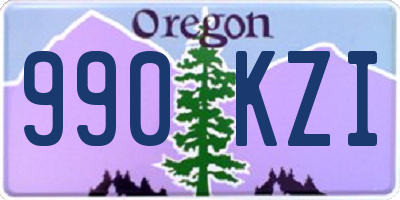 OR license plate 990KZI