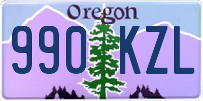 OR license plate 990KZL