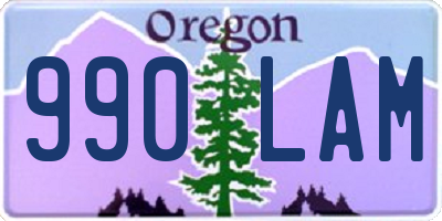 OR license plate 990LAM