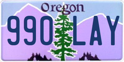 OR license plate 990LAY