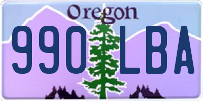OR license plate 990LBA