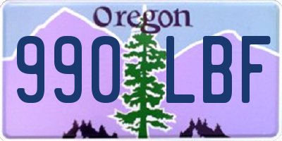 OR license plate 990LBF