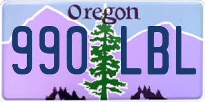 OR license plate 990LBL