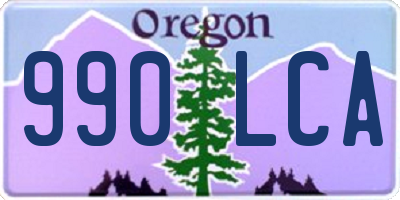 OR license plate 990LCA