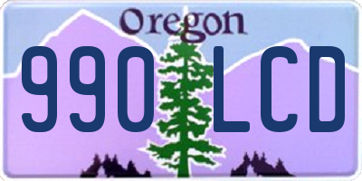 OR license plate 990LCD