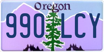 OR license plate 990LCY